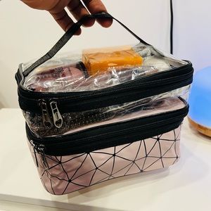 nte à double fermeture éclair, trousse de maquillage .